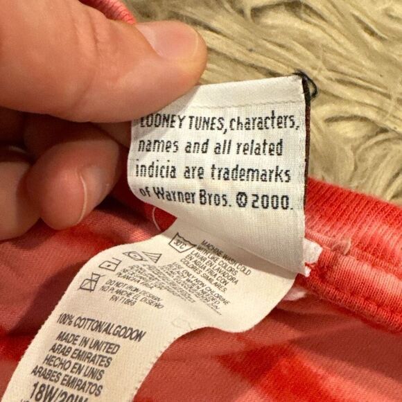 Vintage y2k looney tunes Tweety Bird Shirt size 18W - Picture 5 of 6